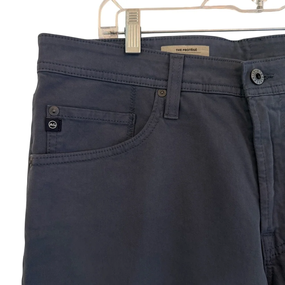 AG Adriano Goldschmied Protege Straight Leg Pants 34x34 Sueded NEW Grey Blue